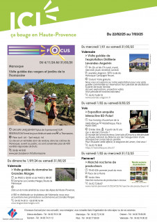 Agenda de la semaine  Haute-Provence du 25 janvier au 7 février