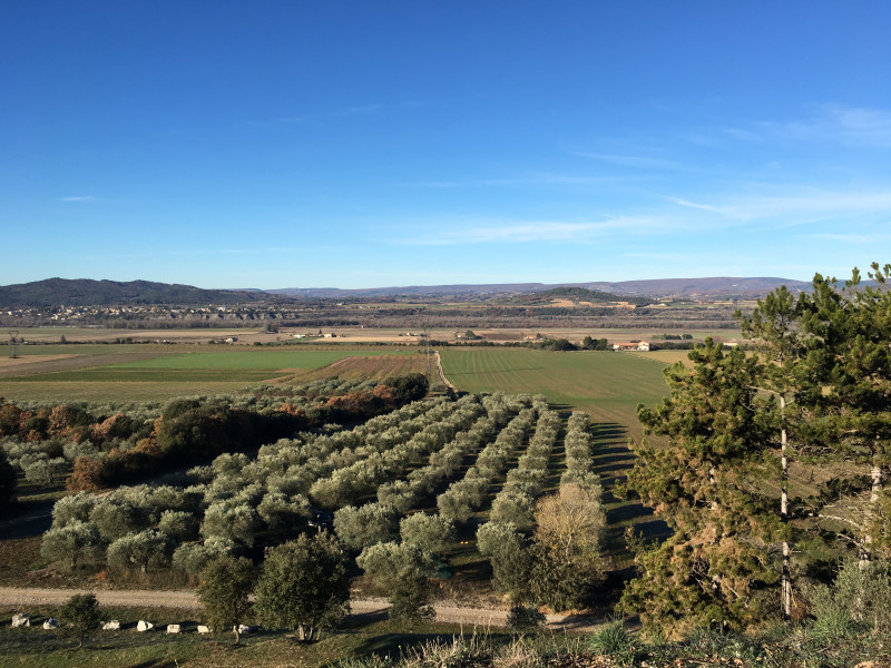 Vue sur la plaine du pont 14 au dessus de la randonnée