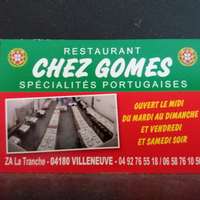 Carte Chez Gomes