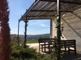 Terrasse ombragée sous tonnelle