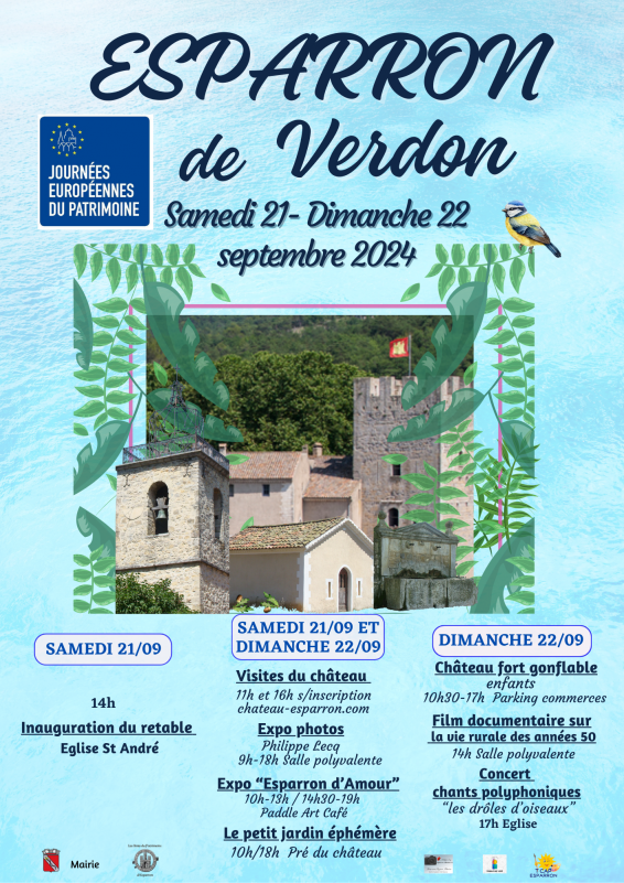 Journées Européennes Du Patrimoine à Esparron de Verdon